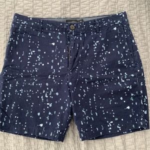 Cool splatter print design shorts by Club Monaco size 33